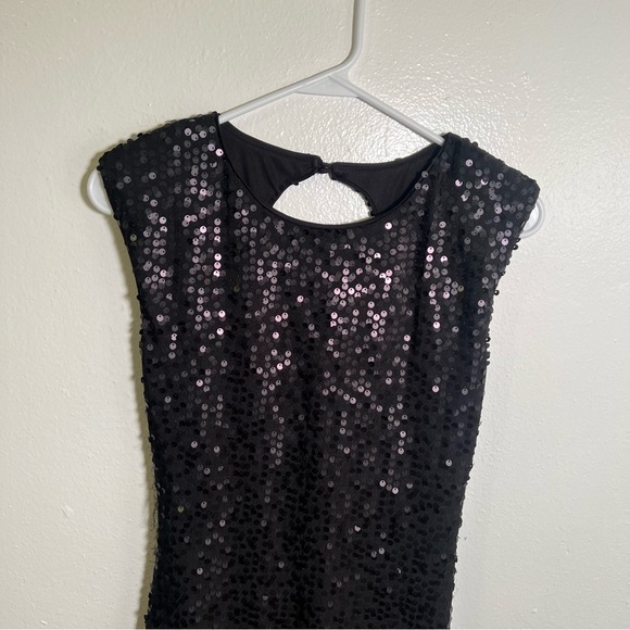 Love Reign Sleeveless Dress Black Sequins S - Picture 3 of 12